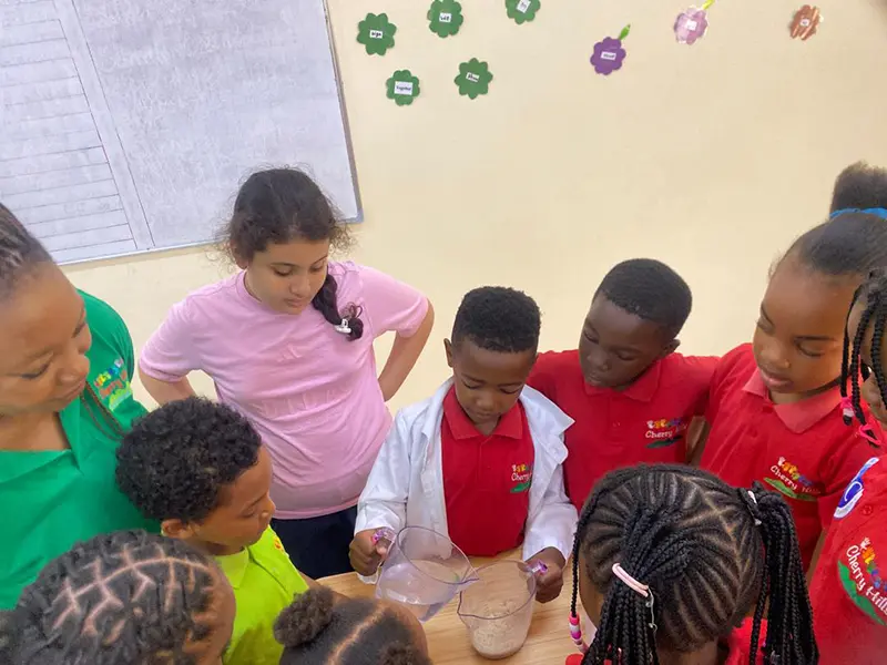 Cherry Hills pupils taking part in a classroom demonstration
